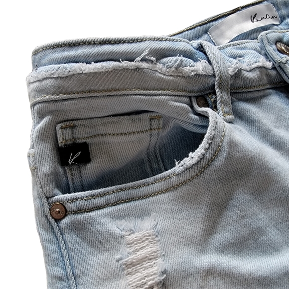 KanCan High Rise Light Wash Distressed Skinny Jeans - Picture 5 of 16